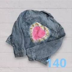 GAP キッズ デニムジャケット ハート柄☆140