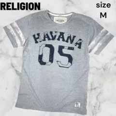 ☆美品☆RELIGION☆レリジョン☆Tシャツ☆グレー☆M☆ロンドン☆刺繍のサムネイル