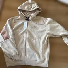 adidas ベージュ フルジップフーディ L