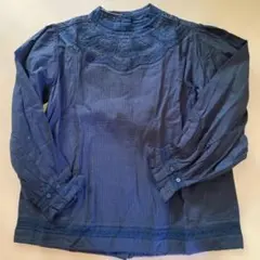 未使用ビアズリー　ブラックレース装飾 長袖シャツ