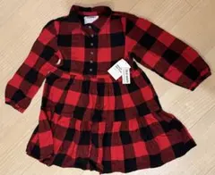 【美品・新品】OLD NAVY 女の子用チェックワンピース 5Tサイズ