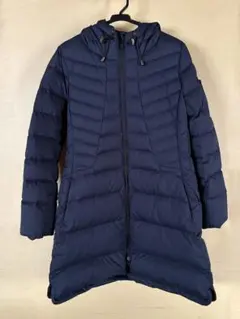 新品未使用 フィラゴルフ ダウンコート ロゴ刺繍 フード ダブルジップ LL