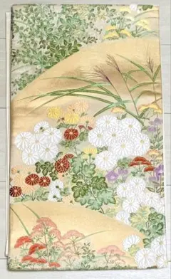 袋帯 正絹　菊　花柄 　多色　フォーマル　礼服