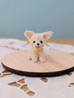 犬　ミニチュア　ドールハウス　チワワ　ぬいぐるみ　アンティーク　モールアート