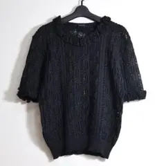 金子功 90s INGEBORG フラワーモチーフ ラミー レース編み ニットのサムネイル