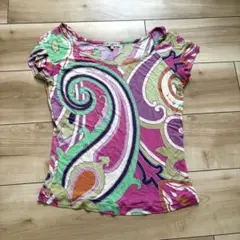 ETRO エトロ 総柄 ストレッチ トップス 44のサムネイル