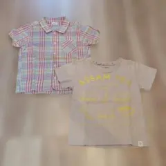 キッズ　Tシャツ　半袖　シャツ　半袖Tシャツ　コンビミニ　100のサムネイル