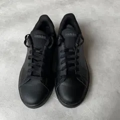 訳あり⚠️ adidas ブラックスニーカー 25cm ソール剥がれ　真っ黒