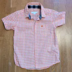 BURBERRY CHILDREN 半袖シャツ オレンジチェック