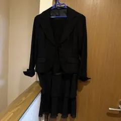 COMME CA ISM ブラック ワンピーススーツ