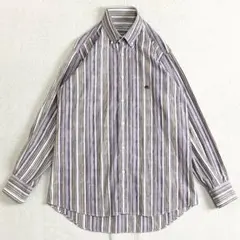 ETRO エトロ　長袖シャツ　ペイズリー　ストライプ柄　マルチカラー　40