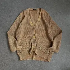 JEANASIS ニットカーディガン ミックスカラー Vネック オーバーサイズ