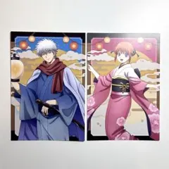 AJクラックスブース銀魂 吉原大炎上 提灯 特典ポストカード　坂田銀時　神楽