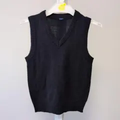 ネイビー Vネック ニットベスト