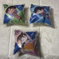 くら寿司×名探偵コナン クッションチャーム 3点セット（コナン・蘭・平次）
