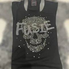 FUSIE スカルストーンTシャツ ブラックのサムネイル