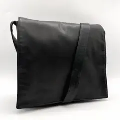 美品 ESTINE 本革 フラップ ショルダーバッグ ブラック h1017 - メルカリ