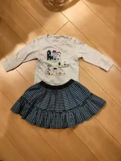 familiar 90サイズ Tシャツ・スカートセット