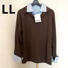 SUNNY HOUSE 襟付きプルオーバー　大きいサイズ