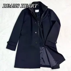 極美品 BEAMS HEART 撥水 カルゼ 2WAY ステンカラーコート M