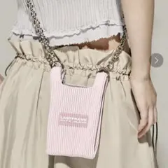 LASTFRAME ショルダーバッグ ピンクシルバー - メルカリ