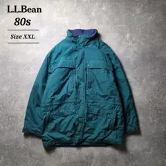 80sL.L.Beanエルエルビーンマウンテンパーカー裏チェックグリーン系XXL