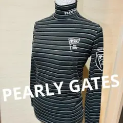 PEARLY GATES パーリーゲイツ　モックネック　ボーダー　総柄