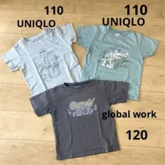 UNIQLO Tシャツ 110〜120㎝　３枚セット まとめ売り　半袖