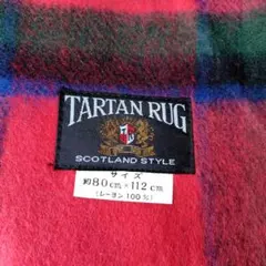 TARTAN RUG タータンチェックブランケット 約80cm x 112cm