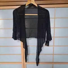 ブラックメッシュカーディガン ボレロ