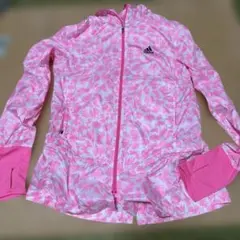 adidas ピンク　ウィンドブレーカー