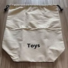 スリーコインズ Toys 窓付きストレージバッグ Lサイズ 収納用 巾着袋のサムネイル