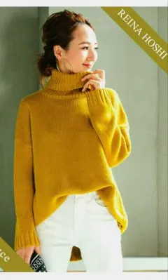 fifth 　オフタートルオーバーサイズニット　イエロー　タートルネック　新品