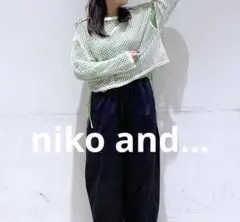 スリットスリーブメッシュプルオーバー　nikoand