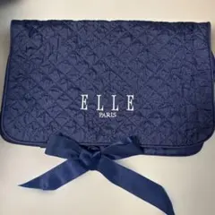 ELLE キルティングポーチ　ランジェリーポーチ　ネイビーのサムネイル