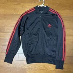 adidas トラックジャケット ブラック＆レッド