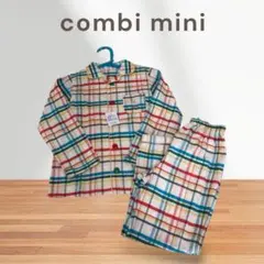 【新品未使用】コンビミニ やわらかネル起毛　長袖前開きパジャマ カラフルチェック