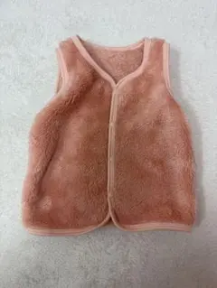 ピンク フリース ベビーベスト
