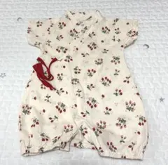 西松屋　浴衣ロンパース　50-60 女の子 いちご