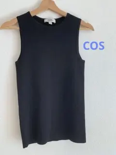 COS リブニット タンクトップ　トップス ブラック