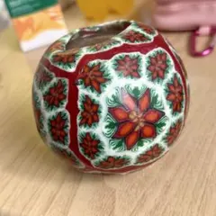 インド】一点もの☆カシミール地方伝統工芸品/ハンディクラフト/花柄 