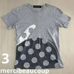 メルシーボークー Tシャツ ドット ゆったり　L グレー 綿のサムネイル