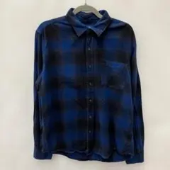 00s ARIZONA JEAN CO オンブレチェックシャツ L m592のサムネイル