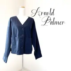 【美品】Arnold Palmer Vネックジャケット ネイビーのサムネイル
