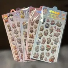 LABUBU ラブブ　ぷくぷくシール　5枚セット
