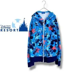 東京ディズニーリゾート限定✨パーカー　メンズ　ミッキーマウス　フード　綿　L