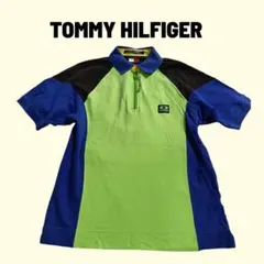TOMMY HILFIGER ジッパーポロシャツ　カラフル M