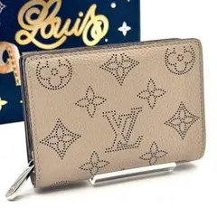 ルイヴィトン イリス コンパクト マヒナ 二つ折り財布 ガレ ベージュ