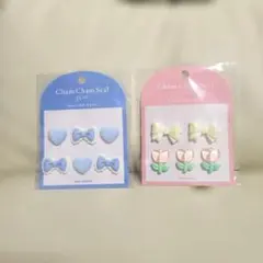 カミオジャパン ChamChamSeal フレークシール ハート リボン 花