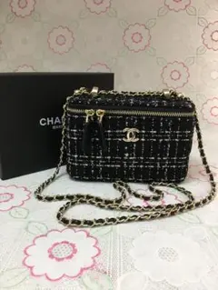 即納⌘3連休値下げ！【箱付き】ツイード ショルダーバッグ 黒　§非売品§